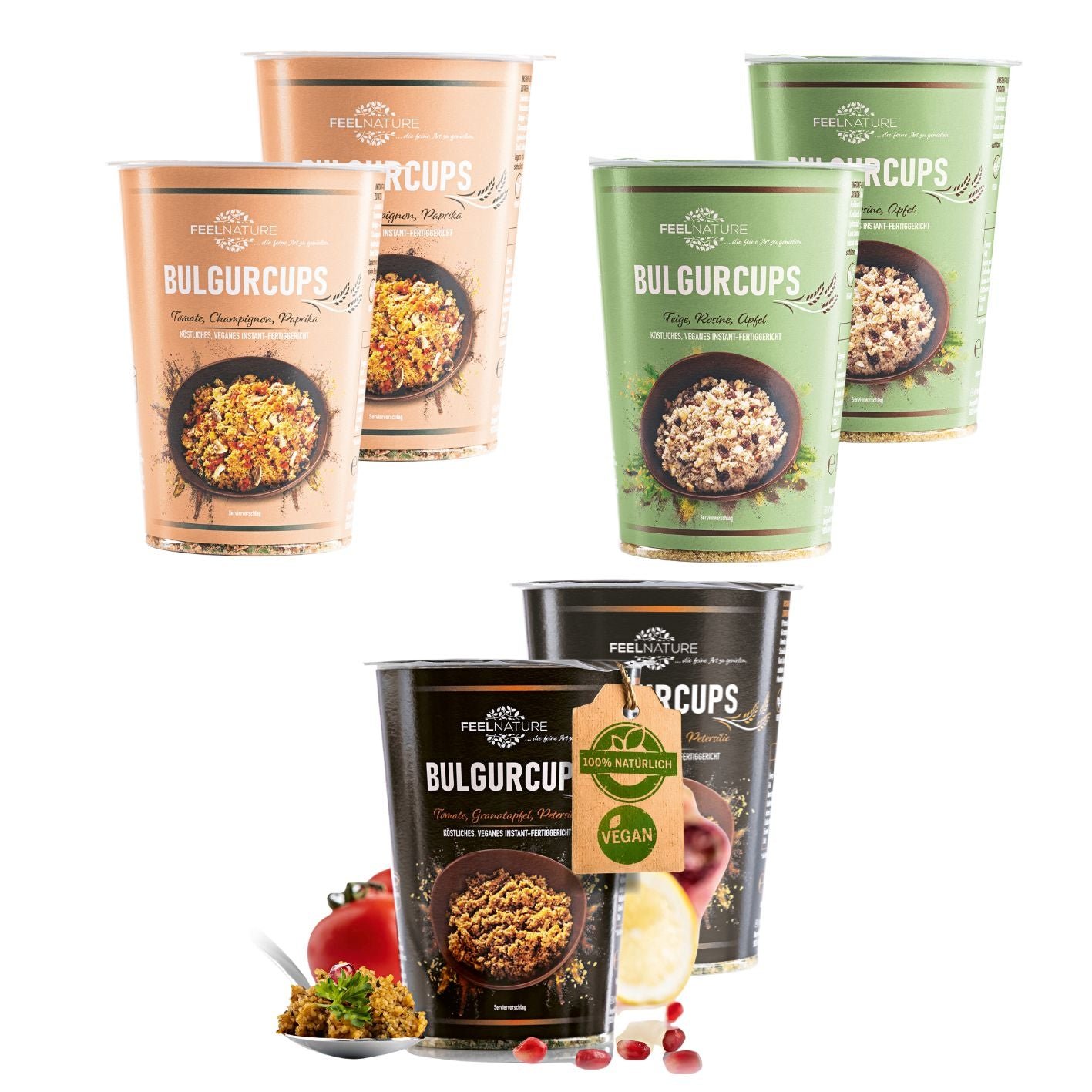 15531_01 Bulgurcups - 6er Try-Me-Set mit Kisir, Vegetables & Subtropical – Bild 1