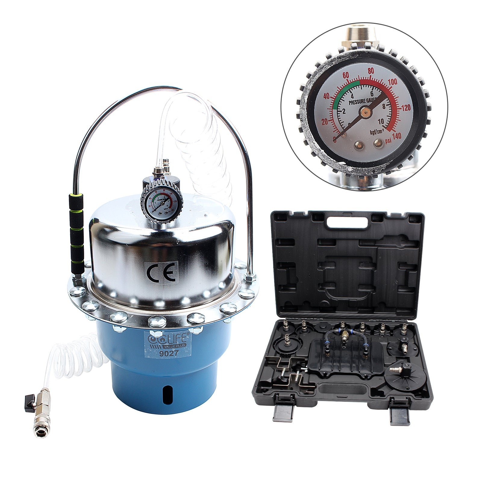 3913ece0808a1799845d405bdd88e9a4 5L Professioneller pneumatischer Bremsflüssigkeitsentlüftungssatz Kupplungsentlüftungswerkzeug – Bild 1
