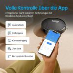 Saugroboter mit Wischfunktion / 4000Pa Saugkraft / Intelligente Reinigungsrouten / App-Steuerung / 150 Min. Laufzeit / Teppicherkennung / Einfache Wartung / Alexa & Google kompatibel – Bild 5