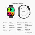 Top Performance Smartwatch mit Gesundheitstracking / IP67 Wasserdichtigkeit / 7 Tage Akku-Laufzeit / 100 Sportmodi AB – Bild 8